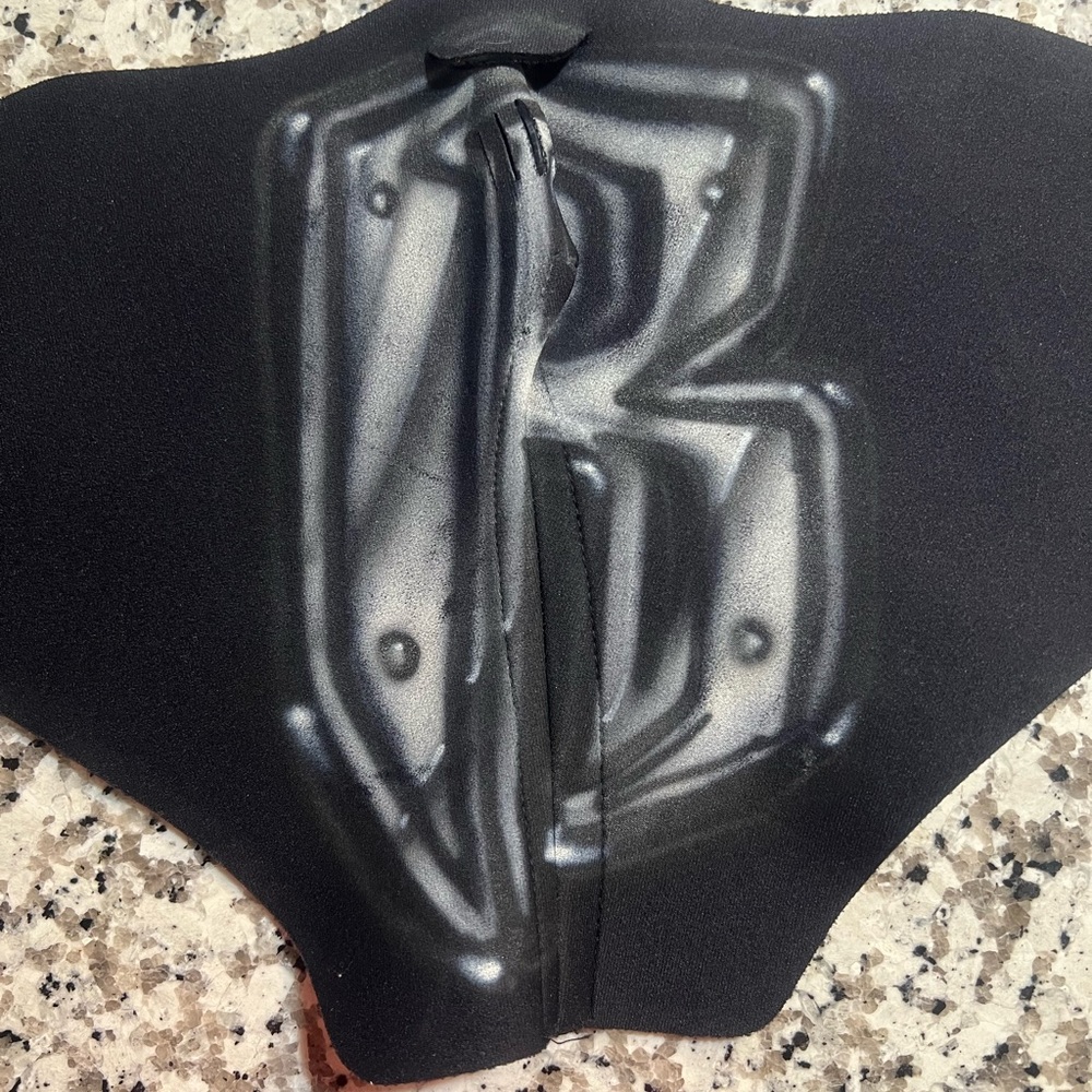 RuffRyders Black and Gray Graphic Neoprene Mask